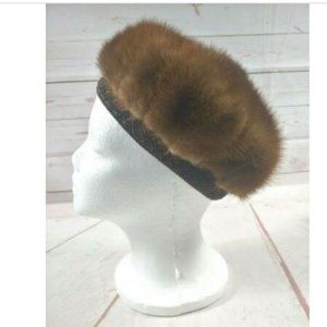Vintage 1950s Genuine Sable Fur Hat